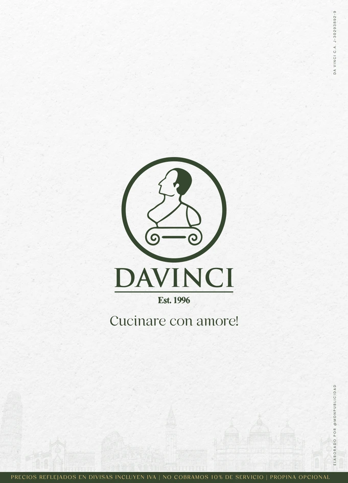 Da Vinci menu 1
